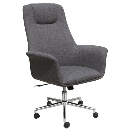 Officesource Bolster Collection High Back Swivel Chair with 5 Star Chrome Base 12888FGR
